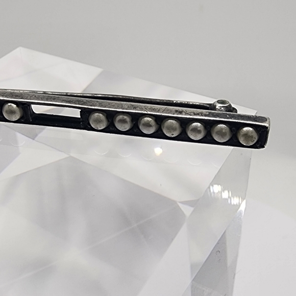 Sterling Sliver Seed Pearl Brooch Signed By C&H Co - Picture 5 of 15